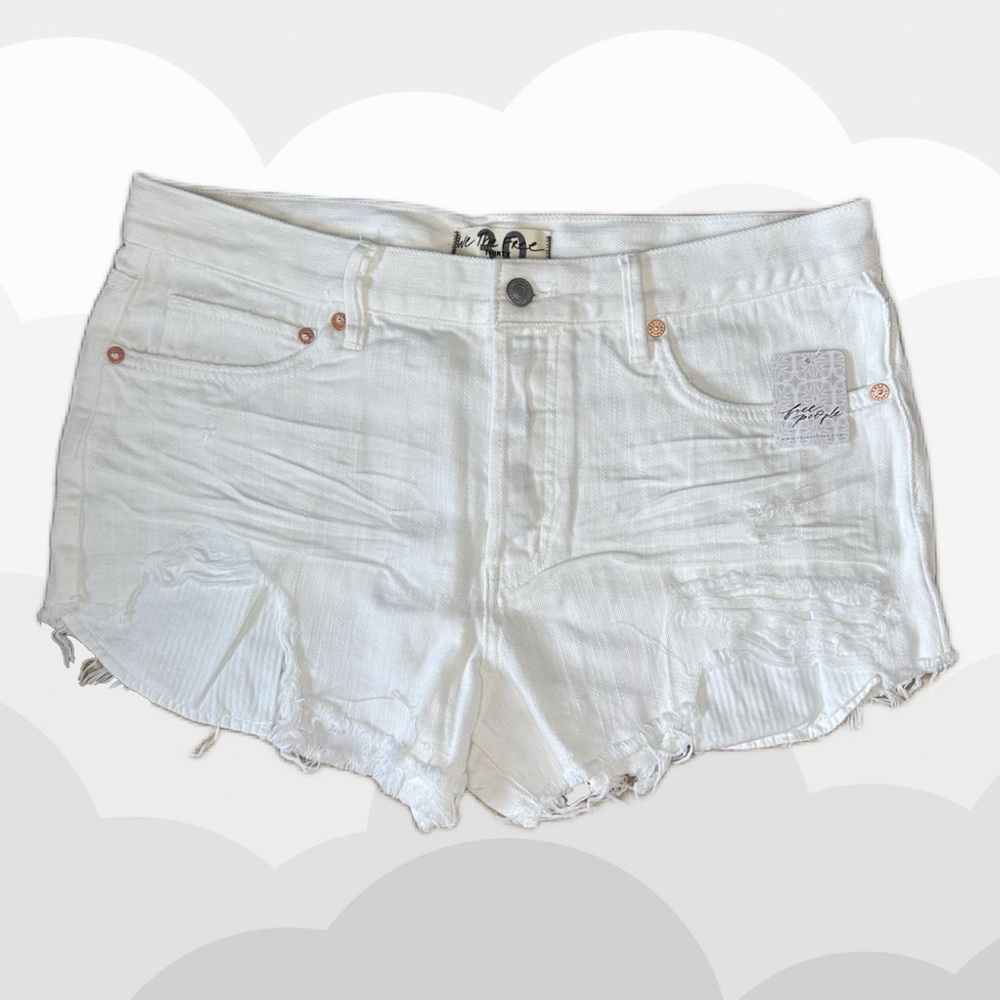 Free People - Loving Good Vibrations Denim Cutoffs